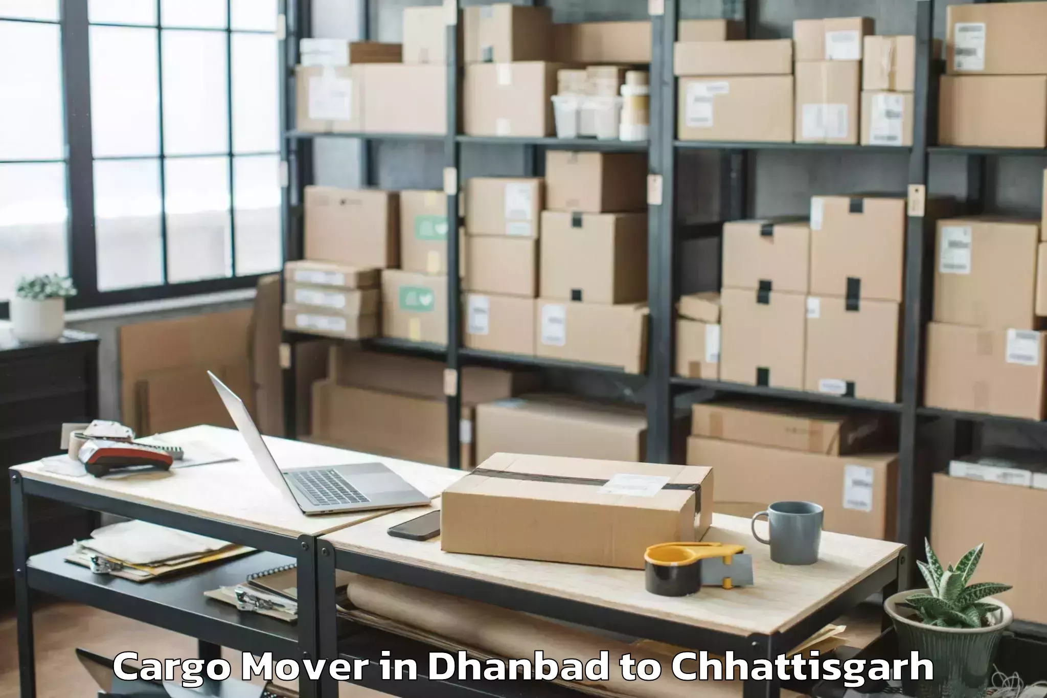 Leading Dhanbad to Malkharoda Cargo Mover Provider